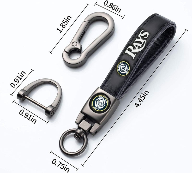 EMIJOY Car Keychain Keyring for Tampa Bay Rays Baseball Fans,Devil Rays Accessories Women/Men's Keychains for Vehicles,Car Key Ring Lanyard Key Fob Holder,Fob Keyring Replacement - Image 5